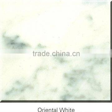 Chinese polished Oriental White marble