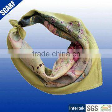 Pure handmade silk screen printing silk foulard bandana