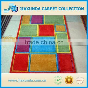 High quality hand tufted malticolor square on sale kids carpet tiles