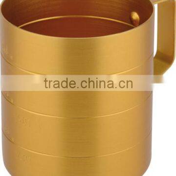 Aluminum counting cup with handle