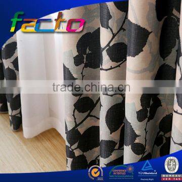 Modern Floral Print Curtains And Living Room Curtain Fabric