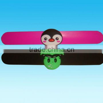 New Promotional Charms Slap band adjustable silicone wristband bracelet