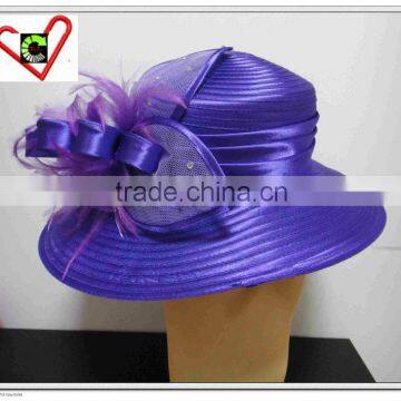 The new satin ribbon with feather flower