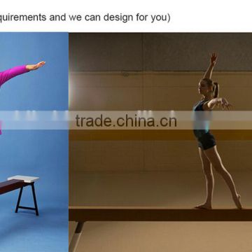 Gymnastic polyurethane wood balance beam for sale