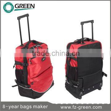 2015 Red Stylish Travel Duffel Bag With Trolley