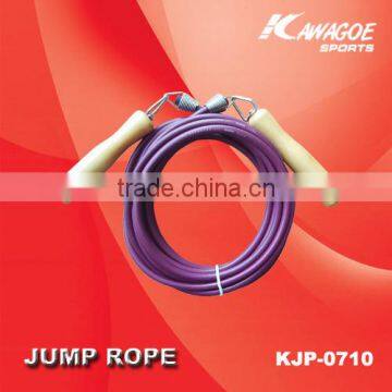 cable jump rope/JUMP ROPE WITH WOODEN HANDLE