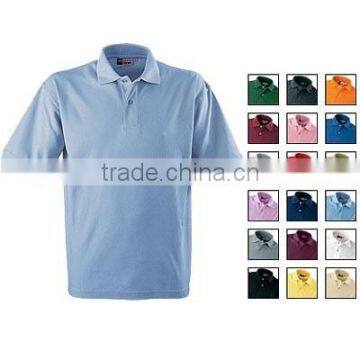 fashion cheap custom men's All-color t shirt with same collar