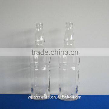 fancy clear color water glass bottles