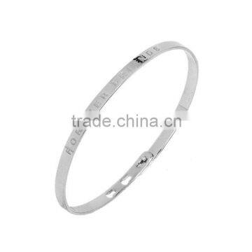 Memories Bangles With Customize Design Word 'FOREVER FRIENDS' With 4mm/7mm Width photo-1