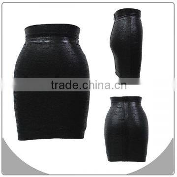 new novelty black ladies fashion mini foil print skirt