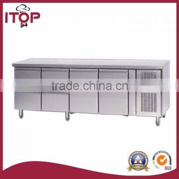 4 doors refrigerated worktablere counter snacks