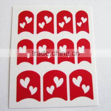 Wholesale DIY reusable hearts nail art stencil hollow out nail designed template