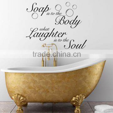 Custom DIY Lovely Bathroom Wall Decor Stickers Waterproof Self-adhesive PVC Bathroom Decorative Wall Art Sticker