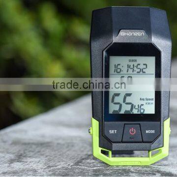 USB rechargeable digital wireless bike computer cyclocross integrated with cycle light