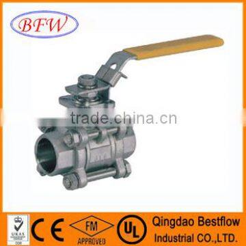 3pc ball valve socket welded