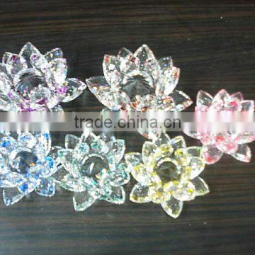 Personalized beautiful colorful crystal lotus flowers