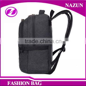 OEM Factory Custom Fashion Black Notebook Laptop Backpack Trendy Mens Canvas Backpack photo-5