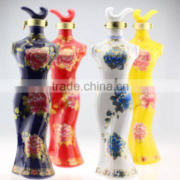 China Manufacturer perfume bottle unique gun shape bottles 500ml skull whiskey bottles 750ml