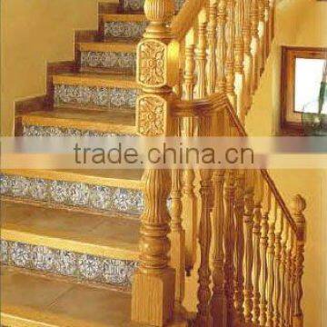 wooden stairs handrail and stair parts