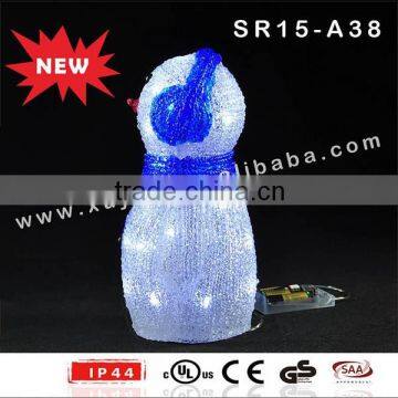 Animated Acrylic Figure LED Christmas Snowman Decoration photo-4