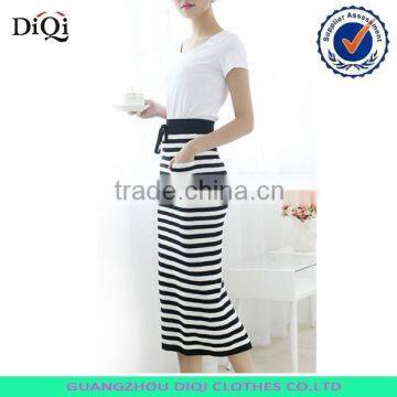 ladies long skirts fashion striped skirt, pencil skirt