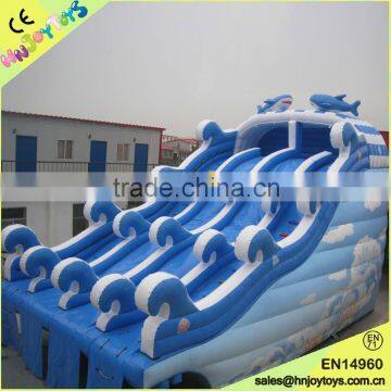 Largest dolphin inflatable jumping castle water slide pool