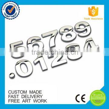 Manufacture number design plastic auto badge ABS chromed car emblems