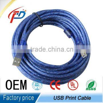 The square opening Lines to copper tape screened 10 meter USB print 2.0 printer cable