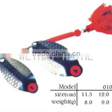 Spinner bait metal lure