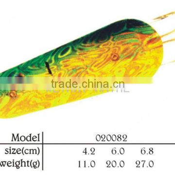 weedless double hook fishing spoon lure