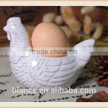 ceramic egg holder in chicken shape egg cup design