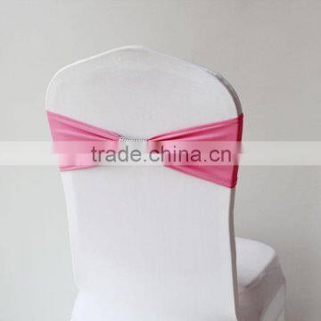 Hot Sale Wedding Decoration/Spandex Lycra Chair Cover Band With Mesh Buckle/Rhinestone Buckle