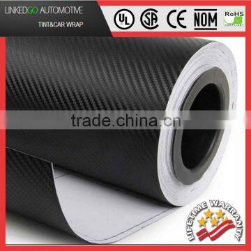 Good quality car wrap 3d carbon fiber vinyl car sticker 1.52*30m car body