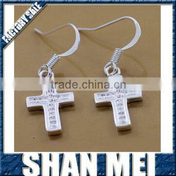 2014 the most popular zircon design jewelry 925 sterling silver earrings