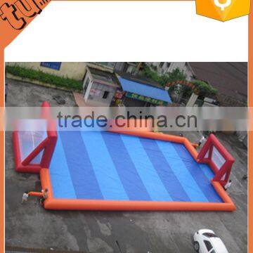 hot sale new giant Inflatable soap Soccer field / inflatable football field/inflatable paintball field for sale