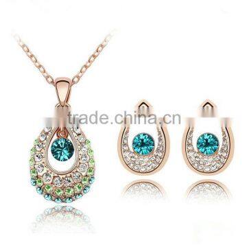 OUXI Popular gold jewelry set S-2099