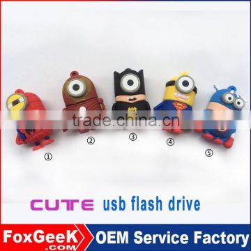 Spider Bat man superman 2.0 512gb usb flash drive bulk pendrive High quality 3D Printing bulk 512mb usb flash drives