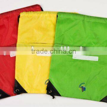 polyester drawstring bag with reflection stripe