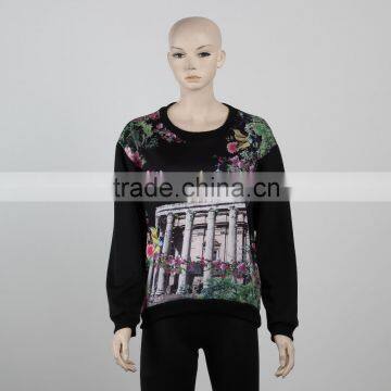 F5W14193 Black Print Sweatshirt