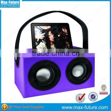 Wireless Bluetooth Boombox 2x5W Deep Bass Wireless Boombox Wooden Speaker photo-4