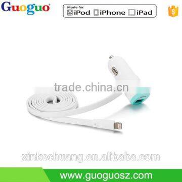2016 New Car charger with mirco usb cable for Samsung mobile phone