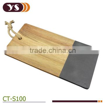 Wood and Slate Rustic Cheese Board