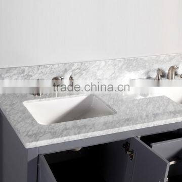Luxury Wooden Bathroom Vanity With Double Resin Wash Sinks photo-4