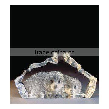 Vivid Animals Engraved design crystal 3d iceberg model