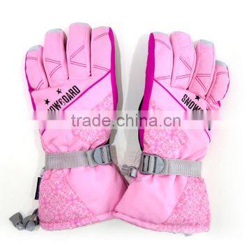 Professional waterproof pink motorcycle glove for girls