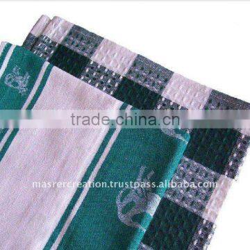 100% Cotton Yarn Dyed Square Jacquard Kitchen Towel