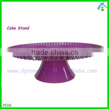 Purple Plastic Round Cake Stand Fruit Cookie Cheese Candy Display Plate