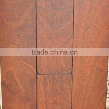 Waterproof engineered wood distressed Sapele flooring