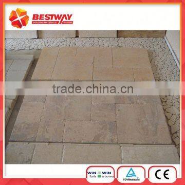 Yellow Tumbled Limestone Tile