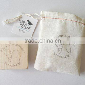 Natural Drawstring Cotton Bag With Custom Logo photo-3